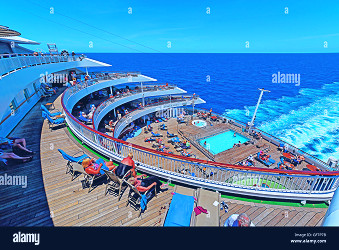 Cruise ship aurora aft terrace hi-res stock photography and images - Alamy